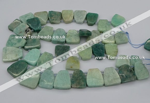 CTD446 Top drilled 20*25mm - 25*28mm freeform amazonite beads