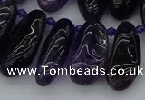 CTD448 Top drilled 10*20mm - 15*30mm freeform amethyst beads