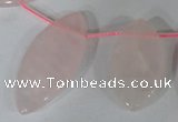 CTD47 Top drilled 12*23mm – 18*50mm marquise rose quartz beads