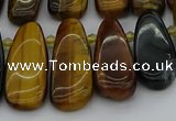 CTD474 15.5 inches 12*25mm - 15*45mm freeform yellow tiger eye beads