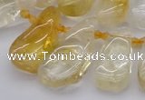 CTD482 Top drilled 10*22mm - 15*45mm freeform citrine beads