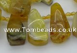 CTD487 Top drilled 10*22mm - 15*45mm freeform yellow opal beads