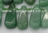 CTD488 Top drilled 10*22mm - 15*45mm freeform green aventurine beads