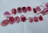 CTD500 Top drilled 20*30mm - 30*40mm freeform agate beads