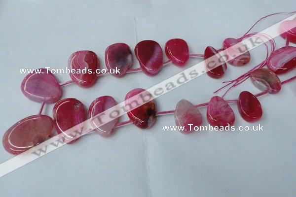 CTD500 Top drilled 20*30mm - 30*40mm freeform agate beads