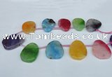 CTD504 Top drilled 25*35mm - 30*40mm freeform agate beads