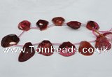 CTD506 Top drilled 25*30mm - 35*40mm freeform agate beads