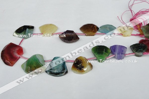 CTD510 Top drilled 25*30mm - 35*40mm freeform agate beads