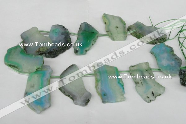 CTD516 Top drilled 20*35mm - 35*48mm freeform agate beads