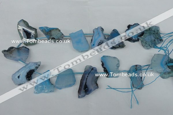 CTD517 Top drilled 15*25mm - 25*35mm freeform agate beads