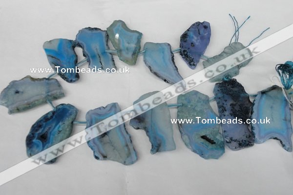 CTD518 Top drilled 20*35mm - 35*48mm freeform agate beads