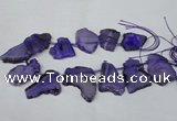 CTD520 Top drilled 20*30mm - 30*45mm freeform agate beads