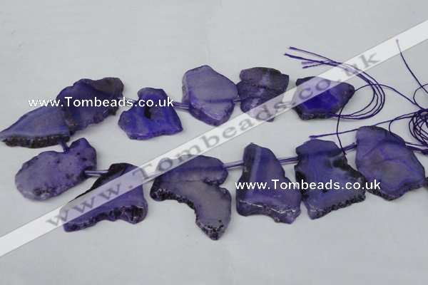 CTD520 Top drilled 20*30mm - 30*45mm freeform agate beads