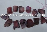 CTD521 Top drilled 20*30mm - 30*45mm freeform agate beads