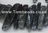 CTD530 Top drilled 10*25mm - 10*60mm wand plated agate beads