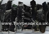 CTD532 Top drilled 10*30mm - 10*65mm wand plated agate beads