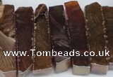 CTD534 Top drilled 10*30mm - 10*65mm wand plated agate beads