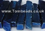 CTD538 Top drilled 10*30mm - 10*65mm wand plated agate beads