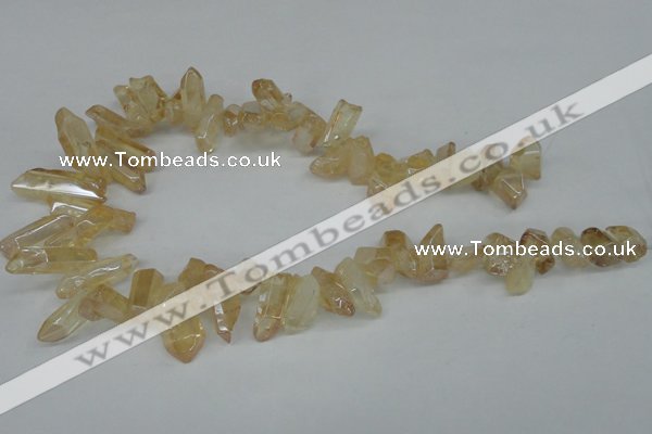 CTD540 Top drilled 8*15mm - 10*25mm nuggets plated quartz beads