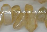 CTD541 Top drilled 12*20mm - 14*35mm nuggets plated quartz beads