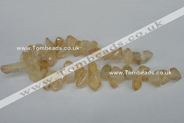 CTD541 Top drilled 12*20mm - 14*35mm nuggets plated quartz beads