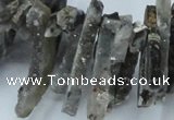 CTD555 Top drilled 6*15mm - 10*40mm wand agate beads