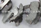 CTD562 Top drilled 10*20mm - 10*40mm freeform plated agate beads