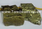 CTD578 Top drilled 20*30mm - 30*50mm freeform plated agate beads