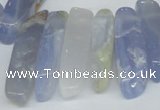 CTD581 Top drilled 8*25mm - 8*55mm wand blue lace agate beads