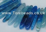 CTD587 Top drilled 6*20mm - 6*45mm wand agate gemstone beads