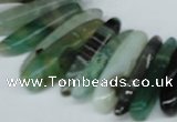 CTD588 Top drilled 6*20mm - 6*45mm wand agate gemstone beads