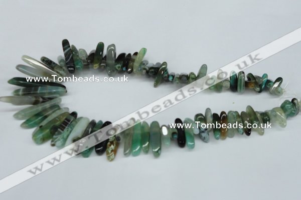 CTD588 Top drilled 6*20mm - 6*45mm wand agate gemstone beads