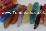 CTD590 Top drilled 6*20mm - 6*45mm wand agate gemstone beads