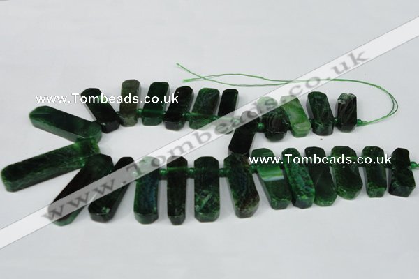 CTD593 Top drilled 12*30mm - 15*50mm wand agate gemstone beads