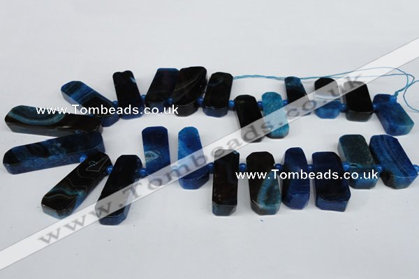 CTD594 Top drilled 12*30mm - 15*50mm wand agate gemstone beads
