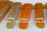 CTD597 Top drilled 10*30mm - 12*45mm wand agate gemstone beads