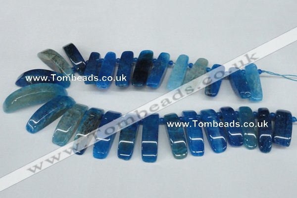 CTD600 Top drilled 10*30mm - 12*45mm wand agate gemstone beads