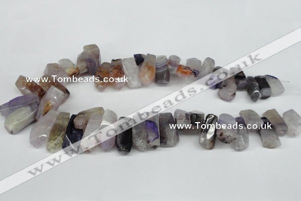 CTD602 Top drilled 10*18mm - 12*28mm nuggets agate gemstone beads