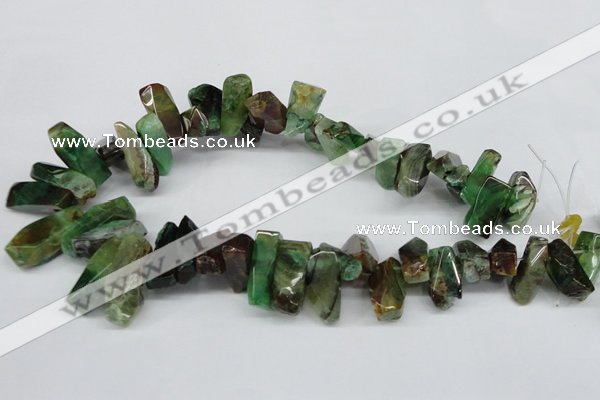 CTD605 Top drilled 10*18mm - 12*28mm nuggets agate gemstone beads