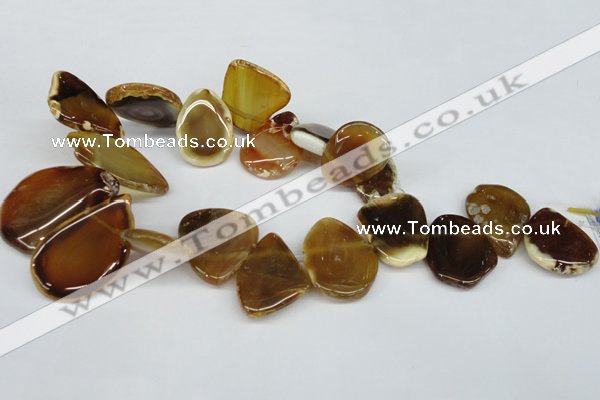 CTD611 Top drilled 25*30mm - 34*45mm freeform agate gemstone beads