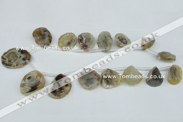 CTD614 Top drilled 15*20mm - 25*35mm freeform agate gemstone beads