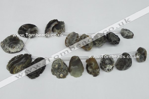 CTD615 Top drilled 15*20mm - 25*35mm freeform agate gemstone beads