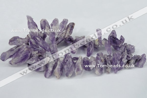 CTD620 Top drilled 12*22mm - 15*40mm nuggets amethyst beads