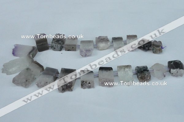 CTD631 Top drilled 15*18mm - 16*35mm freeform amethyst beads