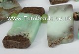 CTD638 Top drilled 15*25mm - 20*40mm freeform australia chrysoprase beads