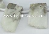 CTD645 Top drilled 15*25mm - 25*40mm freeform quartz beads