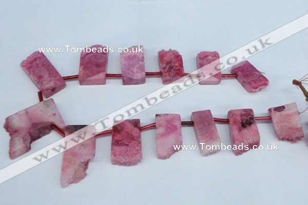 CTD646 Top drilled 15*25mm - 25*40mm freeform quartz beads