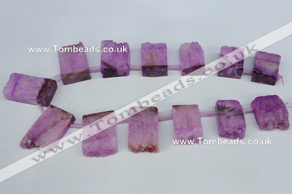 CTD647 Top drilled 15*25mm - 25*40mm freeform quartz beads