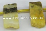 CTD648 Top drilled 15*25mm - 25*40mm freeform quartz beads