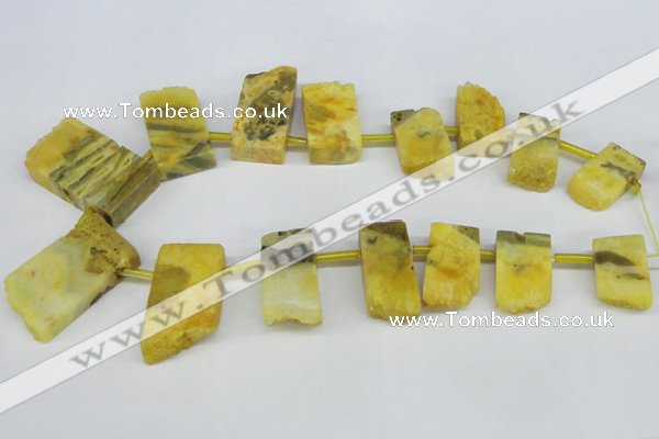 CTD648 Top drilled 15*25mm - 25*40mm freeform quartz beads